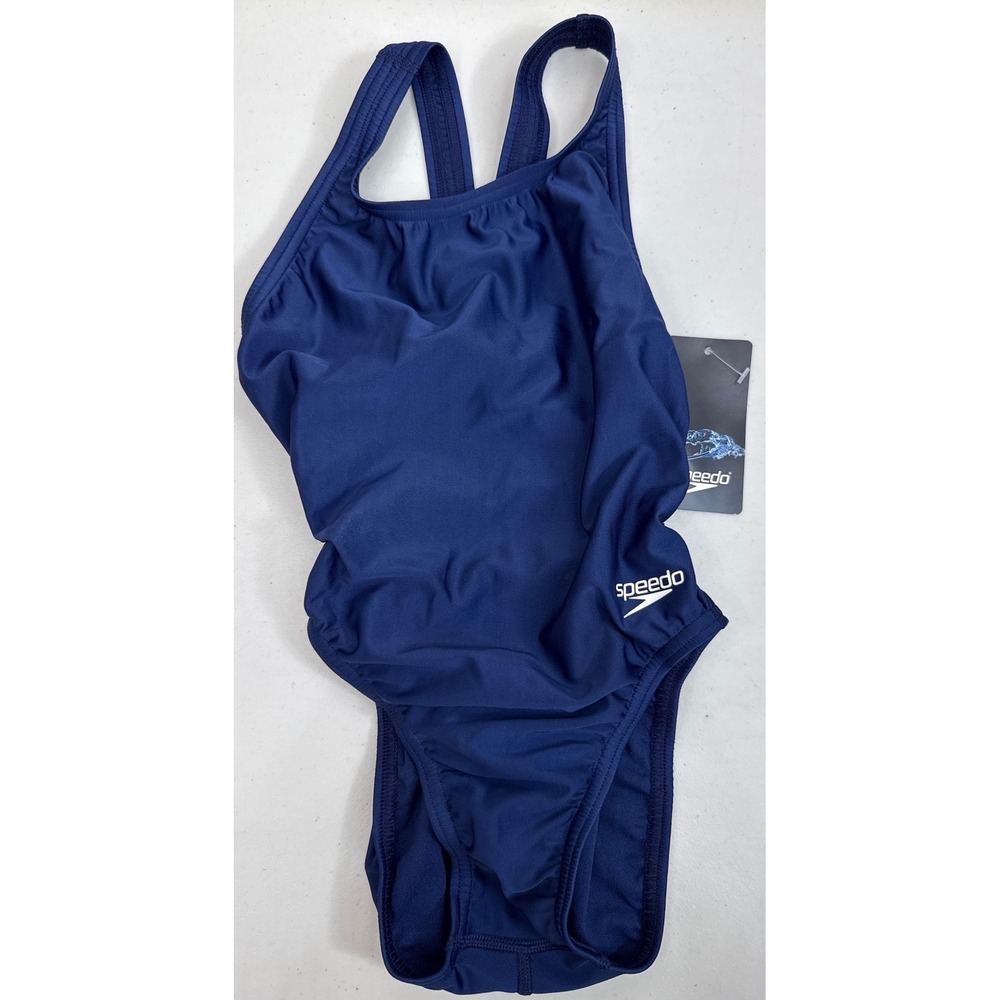 Speedo Pro LT Super Pro One Piece Swimsuit Womens 26 Navy NWT‎